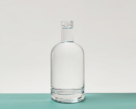 Tequila için 50cl yuvarlak ekstra beyaz çakmaktaşı likörü şişeleri