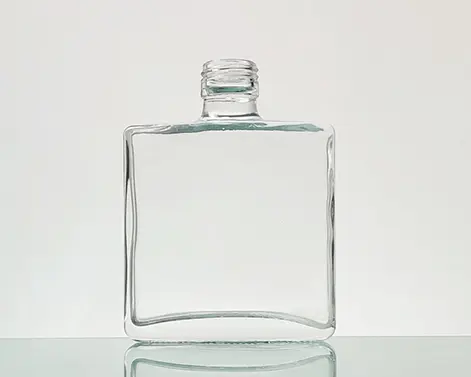 150ml dikdörtgen ekstra beyaz çakmaktaşı kısa boyun rom şişesi