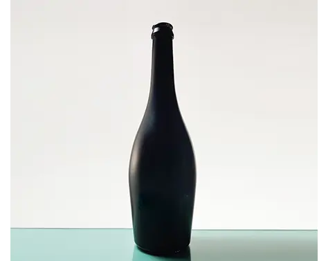 750ml yuvarlak şampanya yeşil şarap şişesi