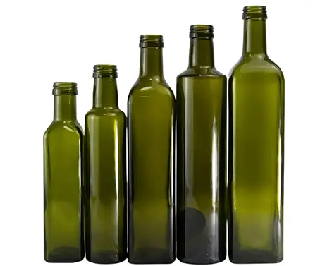 0.75L yuvarlak kare açık zeytinyağı cam şişe