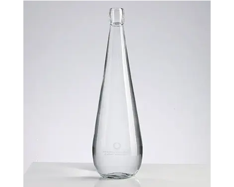 75cl ekstra beyaz yuvarlak zarif iplik üst cam su şişesi