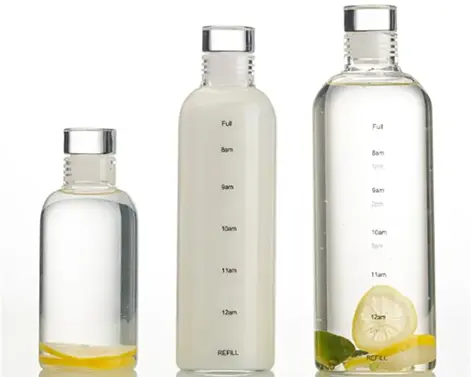 750ml ekstra çakmaktaşı kristal renk bahar su cam şişe