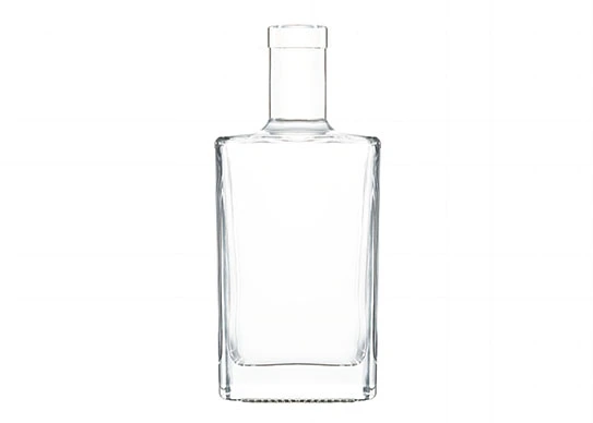 Düz omuz ile kare şekli ağır cam taban Premium 750ml Gin şişeleri