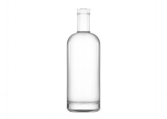 Yuvarlak kalın taban ekstra beyaz cam konteyner 75cl Liqueur şişeleri
