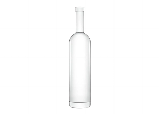 Şık cam şişeler silindir şekli uzun boylu 750ml votka şişesi