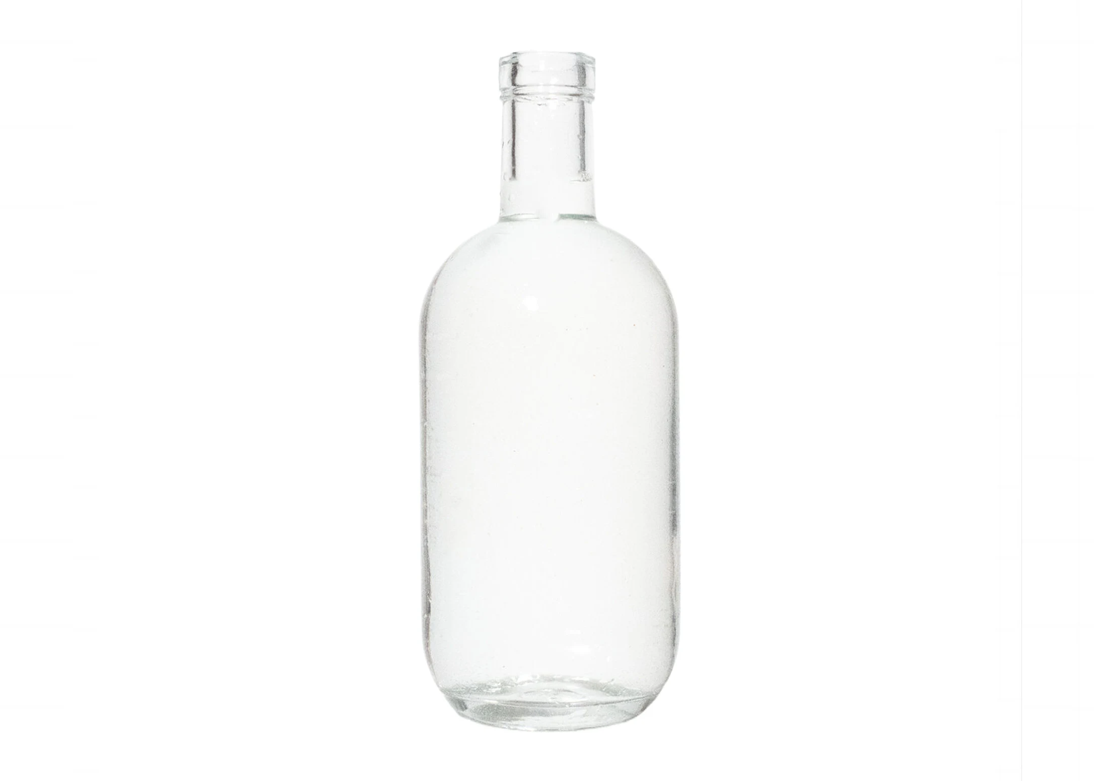 Moda cam şişe alkol ambalaj 500ml yuvarlak taban