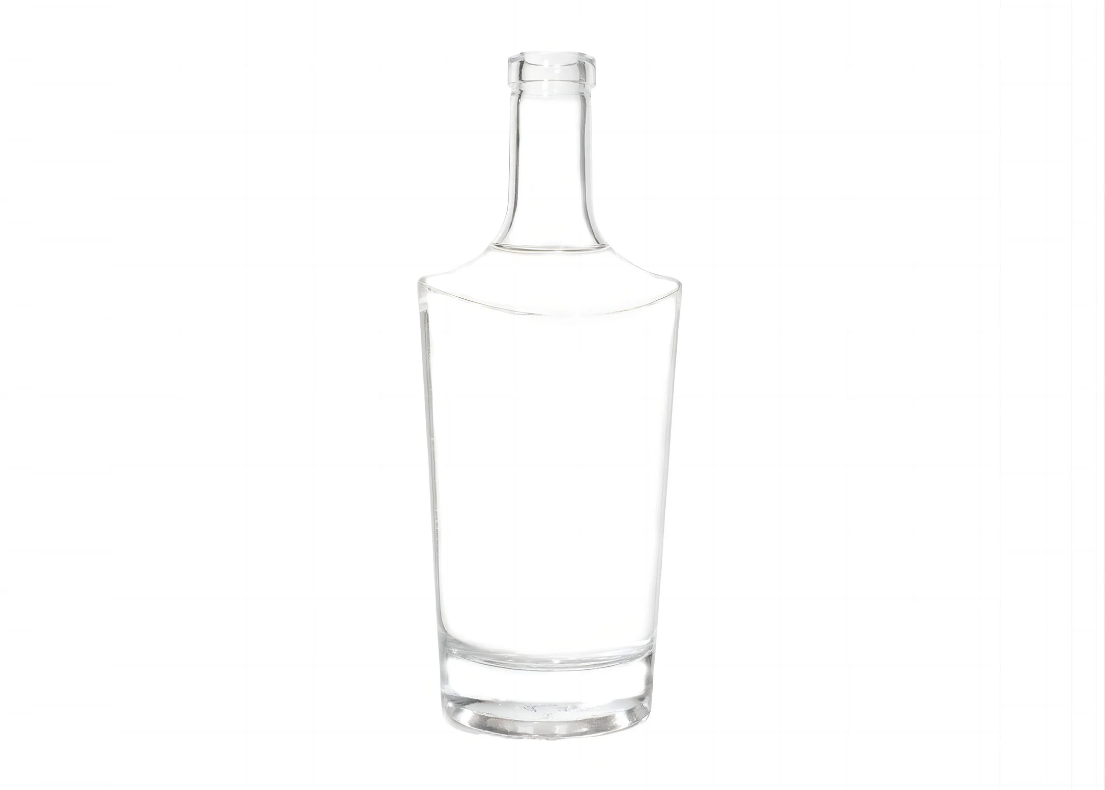 Özel omuz tasarımı 500ml alkollü cam şişe