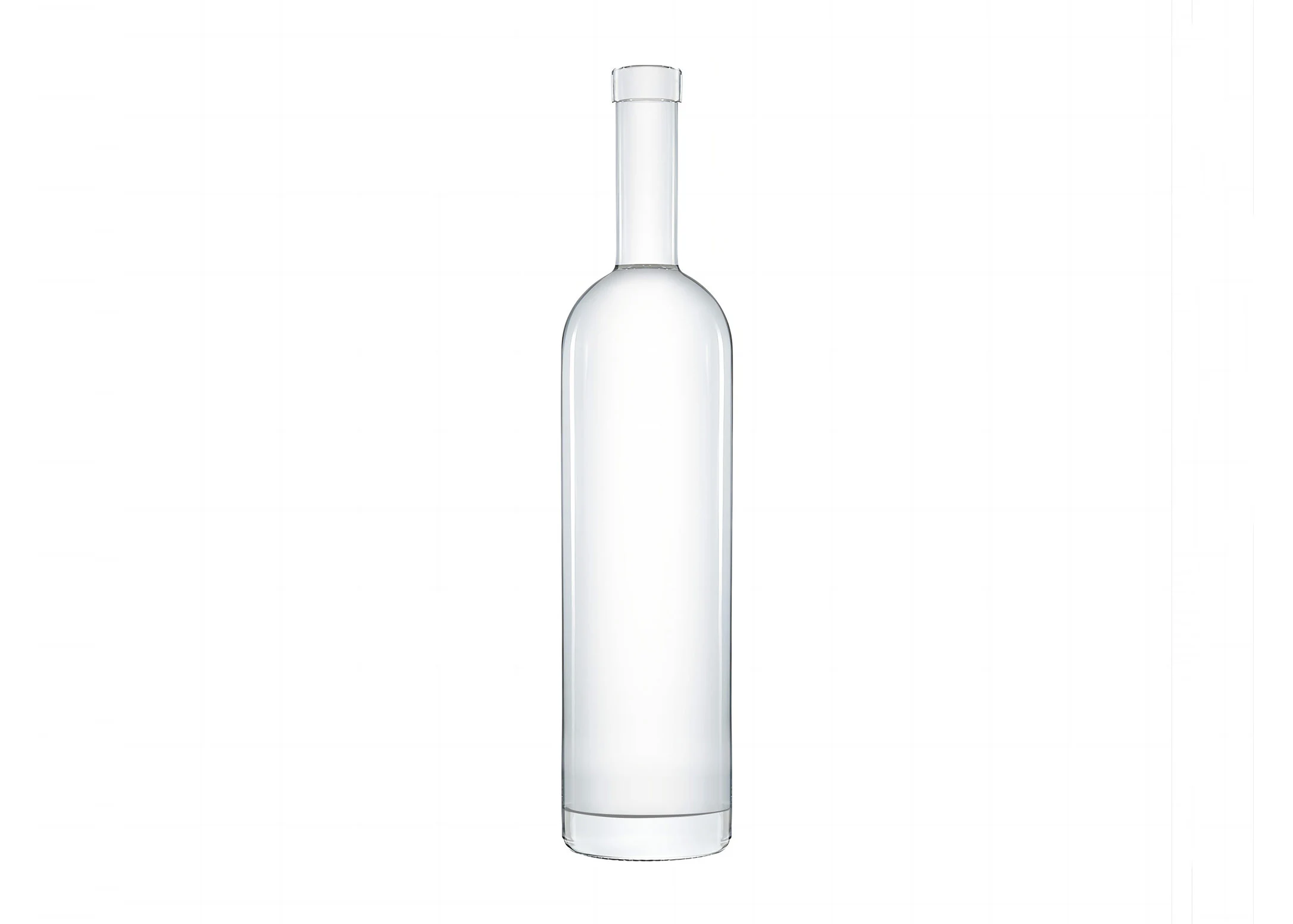 Uzun silindir 500ml votka cam şişe Bar üst