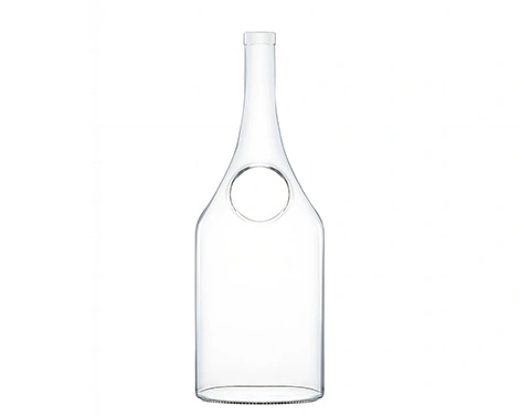 Premium 1000ml Oval ince alt brendi alkollü şişe