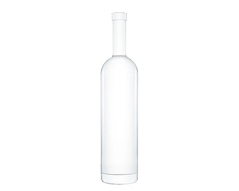 Premium 1000ml yuvarlak uzun boylu ekstra çakmaktaşı votka şişesi