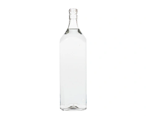 1000ml kare cam likör şişesi Ropp kapağı