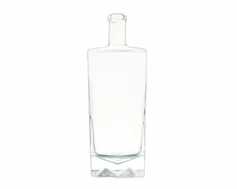 750ml kare ekstra beyaz çakmaktaşı viski şişesi